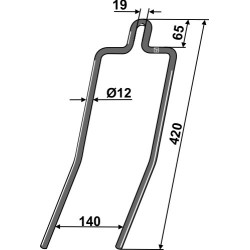 Griffe de Semoir Ø12mm - Kverneland