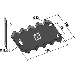 Couteau pour mélangeurs de fourrage - Frasto - 16800033