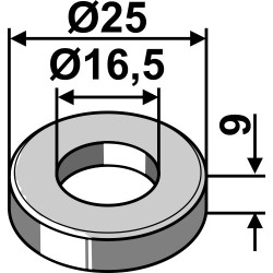 Entretoise 9xØ16,5xØ25 - Spearhead - 7770805