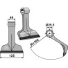 Marteau broyeur 125x46mm - PTA - Maschio / Gaspardo - T30004025 - T30004027R