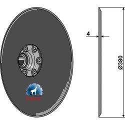 Disque de semoir Ø380x4 - compl. - Kuhn - K3640800