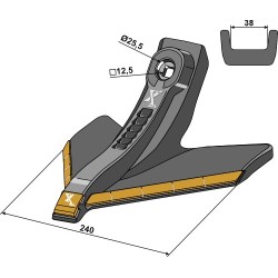 Soc triangulaire 240mm - Carbure