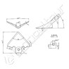 Soc triangulaire patte d'oie 158X4