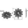 Couteau pour mélangeurs de fourrage - revêtement carbure - Kverneland - Taarup - KD1560042