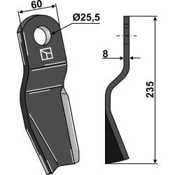 Fléau 235x60mm - Spearhead - 7770801