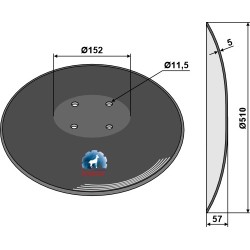 Disque lisse - Ø510x5 - Niaux