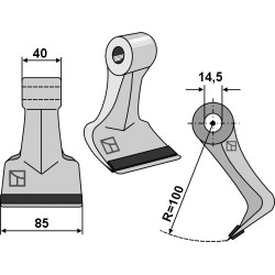 Marteau Broyeur 85x40mm - PTA - ACMA