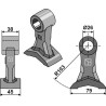 Marteau broyeur 45x38mm - Bomford - 46400.01