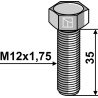 Boulon à tête hexagonale M12x1,75x35 sans écrou