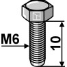 Boulon M6 galvanisé - Lemken - 3013015