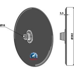Disque de semoir Ø382x3,5 - Kinze - G10018801