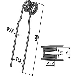 Griffe de semoir Ø12mm - Lemken - 35310055