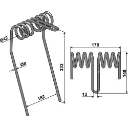 Griffe de semoir Ø8mm - Amazone - 216538
