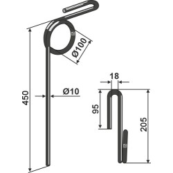 Griffe de Semoir Ø10mm - Rampelmann
