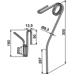 Griffe de semoir Ø12mm - Kuhn - 53039010