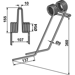 Griffe de semoir Ø12mm - Kuhn - K3005740