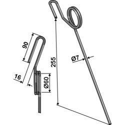 Griffe de semoir Ø7mm - Kuhn - 53043900