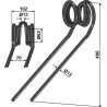 Griffe de semoir Ø13mm, gauche - Lemken - 35310034