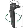 Dent pour herses rotatives 325mm, droit - Vogel u. Noot - KZ400001