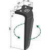 Dent pour herses rotatives 325mm, gauche - Vogel u. Noot - KZ400002