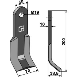 Couteau-Y 200x50mm - Maletti - MAY030023