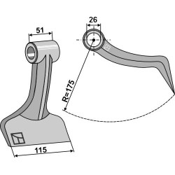 Marteau broyeur 115x51mm - Kuhn - JX136378