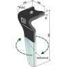 Dent pour herses rotatives (DURAFACE), droit - Maletti - MA44000150R