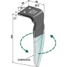 Dent pour herses rotatives (DURAFACE) 300mm, gauche - Vigolo
