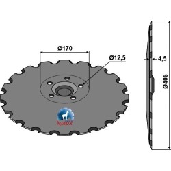 Disque de semoir Ø405x4,5 - AGRISEM