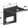 Bride de fixation pour dent 45x10 avec renfort double spire 45x10