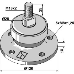 Palier avec filet M16