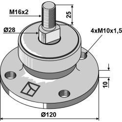 Palier avec filet M16