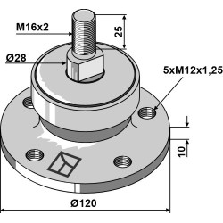 Palier avec filet M16