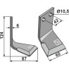 Dent rotative 124x60mm, droit - R2 - 071.020D