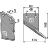 Dent rotative 145x80mm, droit - Massano - M40.0108