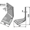 Dent rotative 124x60mm, gauche - R2