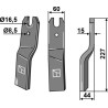 Dent rotative 227x60mm, droit - Kuhn - K1602810