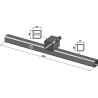 Barre Barre de fixation transversale pour étoiles à doigts 600mm