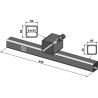 Barre de fixation transversale pour étoiles à doigts 440mm