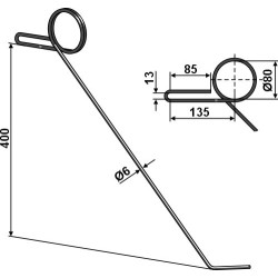 Griffe flexible - droite