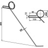 Griffe flexible - droite