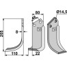 Couteau 205x80mm, gauche - Breviglieri / Breviagri - 30329S