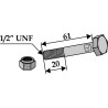 Boulon avec écrou à freinage interne - 1/2''UNF - Lemken