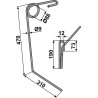 Griffe de semoir Ø9mm - gauche - Kongskilde - 7002152509