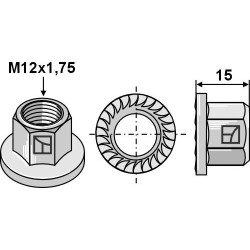 Écrou à embase - M12x1,75 - Pöttinger - 122.306
