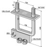 Boulon étrier avec contre-plaque