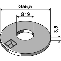 Rondelle Ø55,5x3,5xØ19 - ISO7093-1 - Kubota - MA6400095Y