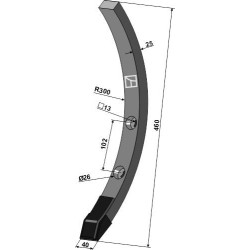 Soc étroit Delta Flex revêtement carbure - Kongskilde