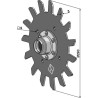 Disques pour résidus compl. avec bague - droit