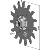 Disques pour résidus compl. avec bague - gauche